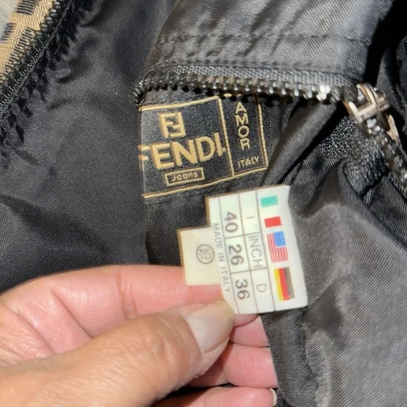 Pre-loved Fendi Zucca vintage reversible coat unisex’s excellent condition.